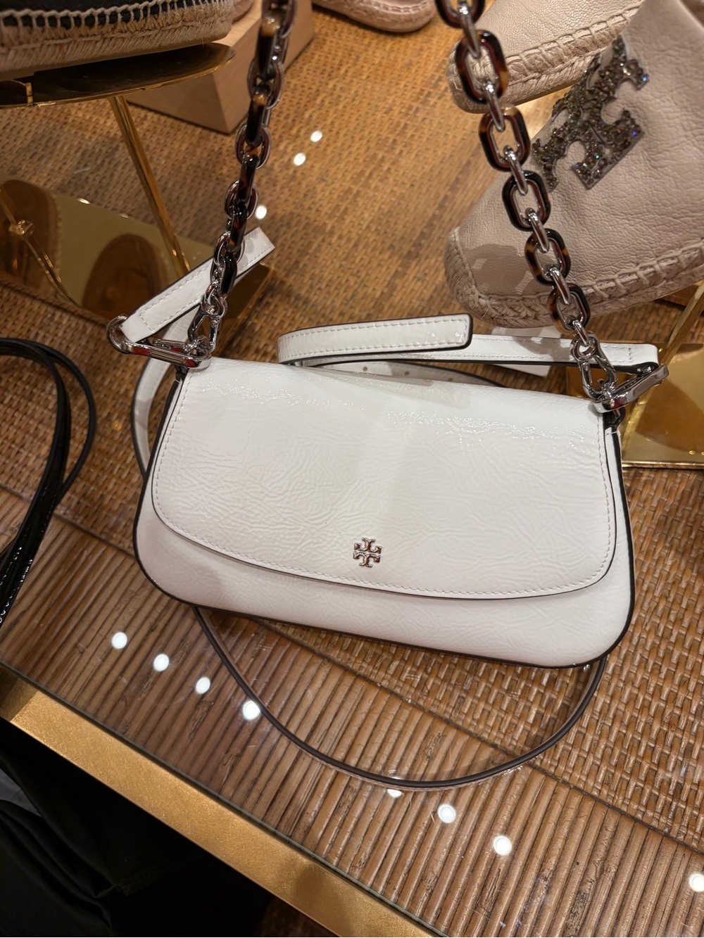 Tory Burch crosssbody rory novelty crinkle mini convertible crossbody new